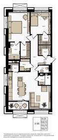 Квартира 102,7 м², 3-комнатная - изображение 1