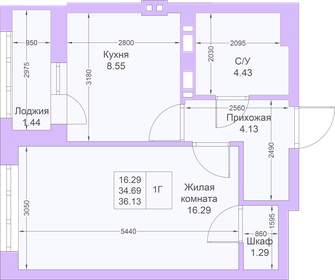 49 м², 1-комнатная квартира 8 825 400 ₽ - изображение 49