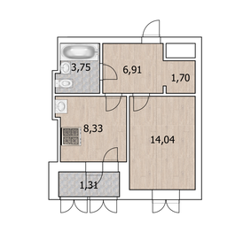 Квартира 36,1 м², 1-комнатная - изображение 1