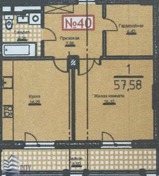 58,4 м², квартира-студия 20 596 500 ₽ - изображение 1