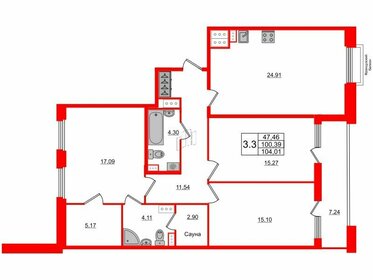 32,1 м², 1-комнатная квартира 5 150 000 ₽ - изображение 88