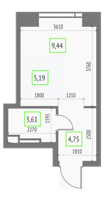 29,6 м², квартира-студия 13 100 000 ₽ - изображение 11