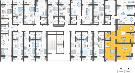 140 м², 3-комнатная квартира 22 000 000 ₽ - изображение 143