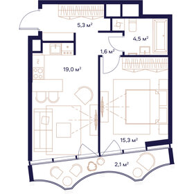 64 м², 3-комнатная квартира 16 600 000 ₽ - изображение 93