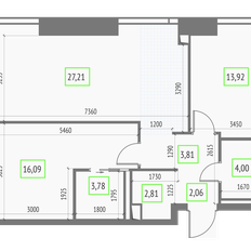 Квартира 73,7 м², 2-комнатная - изображение 2