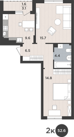 48,1 м², 2-комнатная квартира 3 900 000 ₽ - изображение 59