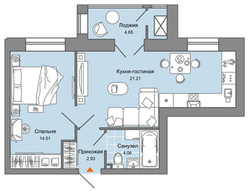 48 м², 2-комнатная квартира 6 499 000 ₽ - изображение 62
