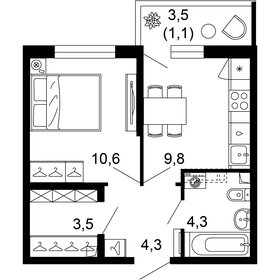 34 м², 2-комнатная квартира 10 500 000 ₽ - изображение 125