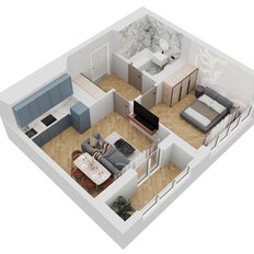Квартира 45,7 м², 1-комнатная - изображение 3