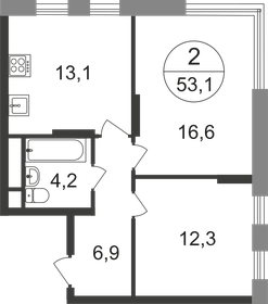 51,3 м², 2-комнатная квартира 14 300 000 ₽ - изображение 39
