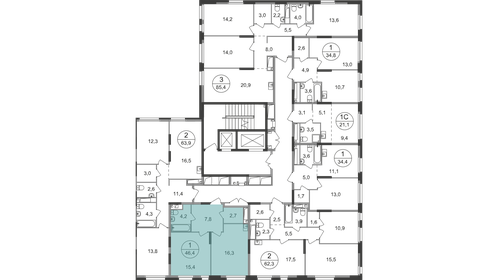 46,1 м², 1-комнатная квартира 12 101 285 ₽ - изображение 33