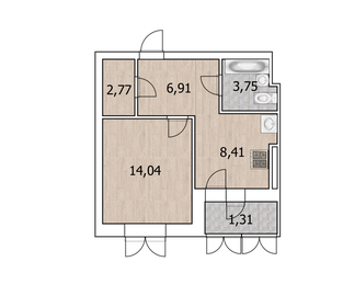 37,1 м², 1-комнатная квартира 5 870 000 ₽ - изображение 47