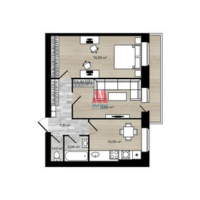 Квартира 56 м², 2-комнатная - изображение 1