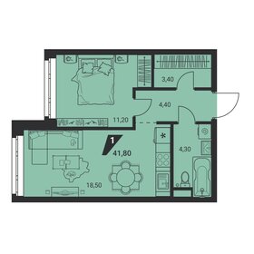 47 м², 1-комнатная квартира 7 200 000 ₽ - изображение 54