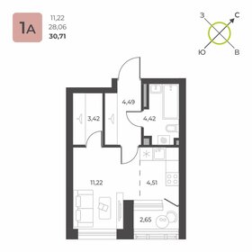 29,7 м², 1-комнатная квартира 4 406 000 ₽ - изображение 29