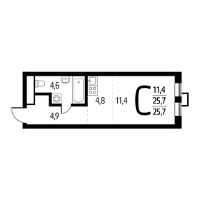 25,7 м², квартира-студия 7 275 670 ₽ - изображение 34