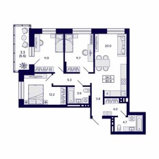 Квартира 80,8 м², 3-комнатная - изображение 3