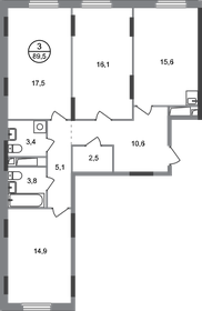 81,6 м², 3-комнатная квартира 19 216 800 ₽ - изображение 21