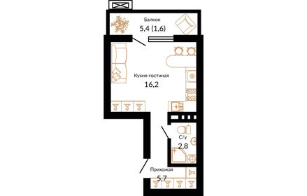 15,9 м², квартира-студия 3 100 000 ₽ - изображение 96