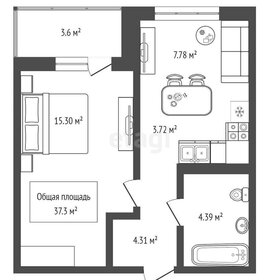 Квартира 37,3 м², 2-комнатная - изображение 2