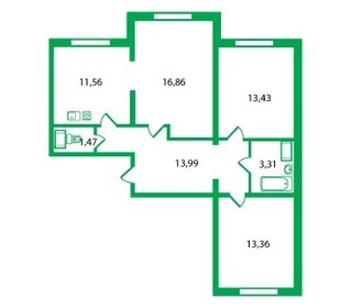 72 м², 3-комнатная квартира 17 600 000 ₽ - изображение 97