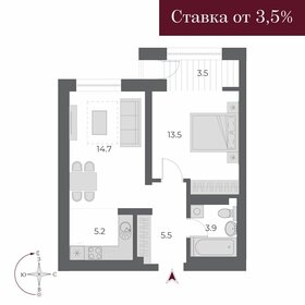 46,4 м², 2-комнатная квартира 6 000 000 ₽ - изображение 142