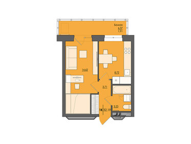 31,6 м², 1-комнатная квартира 4 507 000 ₽ - изображение 31