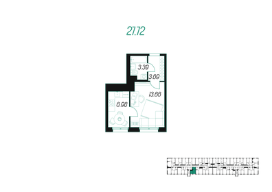 37,2 м², 1-комнатная квартира 3 050 000 ₽ - изображение 39