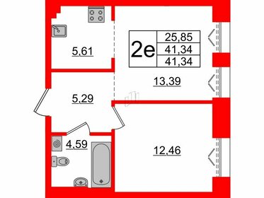 40,8 м², 1-комнатная квартира 21 686 040 ₽ - изображение 46