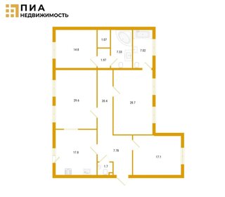 Квартира 155,9 м², 3-комнатная - изображение 1