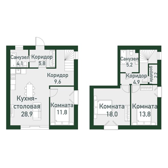 102,2 м², 3-комнатная квартира 12 775 000 ₽ - изображение 1