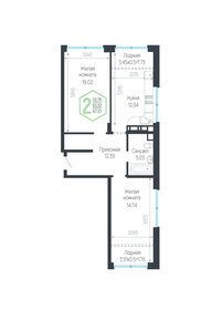 Квартира 68,7 м², 2-комнатная - изображение 1