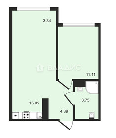 Квартира 38,4 м², 1-комнатная - изображение 1