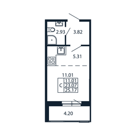 Квартира 49,7 м², 2-комнатная - изображение 3