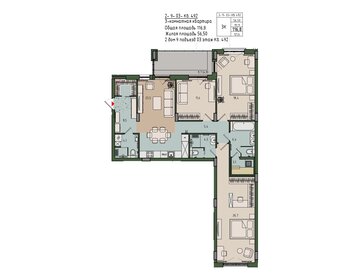 120 м², 3-комнатная квартира 19 800 000 ₽ - изображение 1