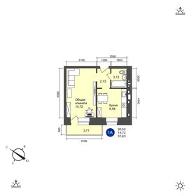 31,6 м², квартира-студия 3 150 000 ₽ - изображение 12