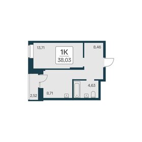40,9 м², 1-комнатная квартира 4 350 000 ₽ - изображение 52