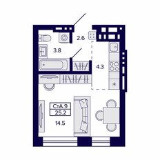 Квартира 25,2 м², студия - изображение 2