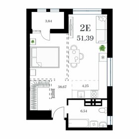 51,5 м², 2-комнатная квартира 10 720 400 ₽ - изображение 11