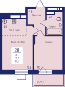 35,8 м², 1-комнатная квартира 4 450 000 ₽ - изображение 119