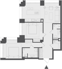 Квартира 76,7 м², 2-комнатная - изображение 1