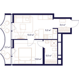 Квартира 41,9 м², 1-комнатная - изображение 1