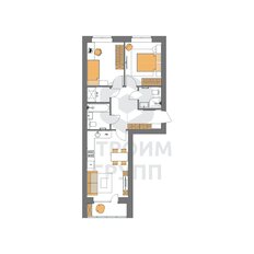 Квартира 60,6 м², 2-комнатная - изображение 3