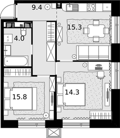 50 м², 2-комнатная квартира 16 500 000 ₽ - изображение 107