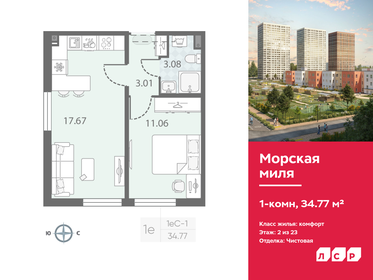 34,7 м², 1-комнатная квартира 8 247 000 ₽ - изображение 36