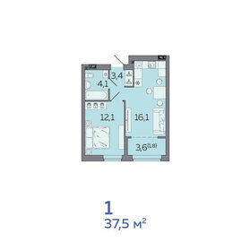 36,7 м², 1-комнатная квартира 4 500 000 ₽ - изображение 7