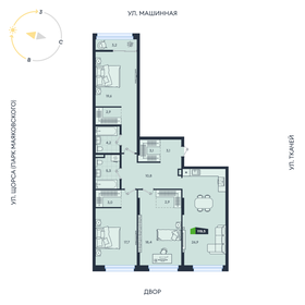 Квартира 119,5 м², 4-комнатная - изображение 1