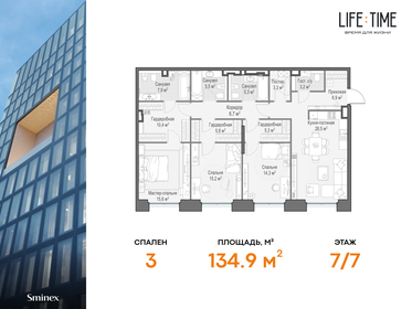 135,4 м², 4-комнатная квартира 113 640 000 ₽ - изображение 13