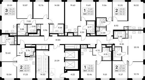 62 м², 2-комнатная квартира 13 000 000 ₽ - изображение 43