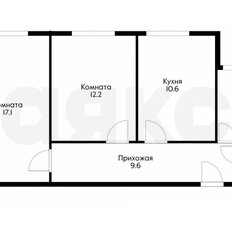 Квартира 56,5 м², 2-комнатная - изображение 1